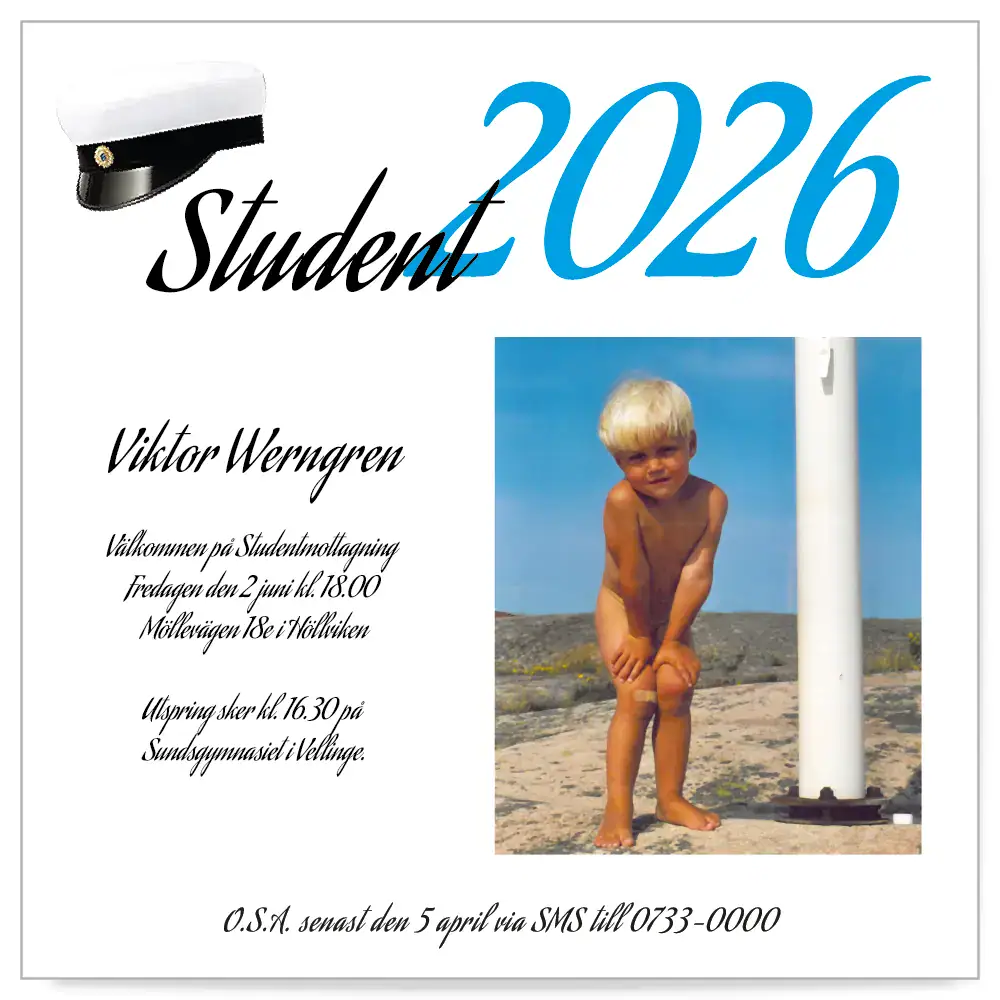 inbjudningskort studenten