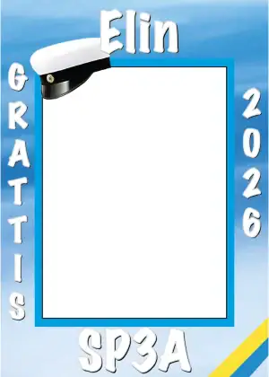 studentskylt och studentplakat mall 10 - klassisk i gult och blått