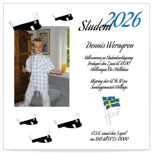 inbjudningskort student mall 9
