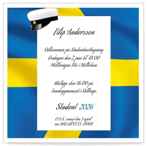 Inbjudningskort till studenten mall sverige