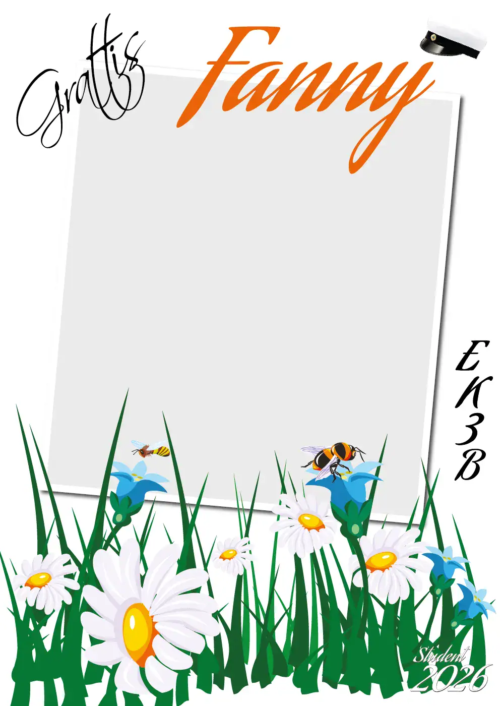 Studentskylt | Studentplakat Mall Blommor & Bin - 2026