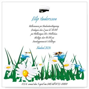 Inbjudningskort till studenten | studentinbjudan